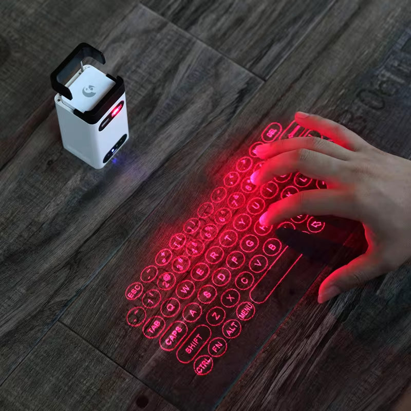 Mini Wireless Laser Projection Keyboard Bluetooth Virtual Keyboard & Mouse Function for Laptop Smartphone Keyboard Projector